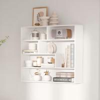 Libreria a Muro Moderna a 4 Livelli, Scaffale in L