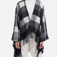 J. LOVE Poncho Tg Unica Lana Avvolgente