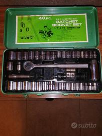 RATCHET SOCKET SET 40pz  1/4" & 3/8" Combination