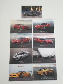 Set 9 cartoline litografie Ferrari 