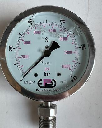 Manometro Inox 1000 Bar Euro Press Pack Glicerina