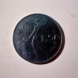 Moneta 50 Lire 1956 Vulcano – Lire Italiane