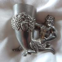 Bicchierino erotico da grappa, decò, con satiro