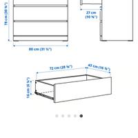 cassettiera ikea malm marrone nero