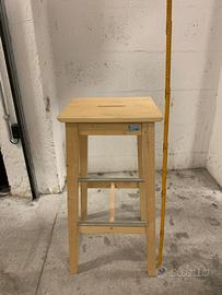 sgabello alto legno chiaro senza schienale IKEA