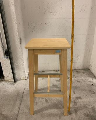 sgabello alto legno chiaro senza schienale IKEA