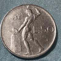 Moneta 50 lire 1958 rara