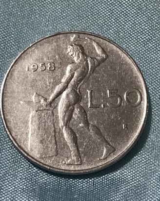 Moneta 50 lire 1958 rara