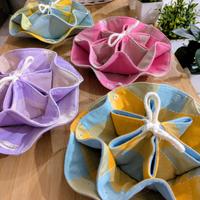 Lotto set cestini in stoffa