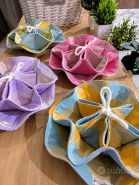 Lotto set cestini in stoffa