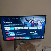 tv marca ok 32 pollici con braccio da parete e luc
