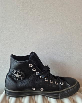 Converse All Star High in pelle nera (high top)