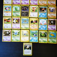 Lotto 25 carte pokemon neo discovery incompleto