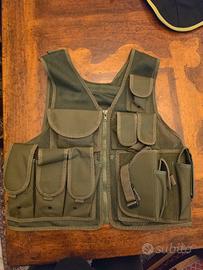 gilet tattico soft air verde militare