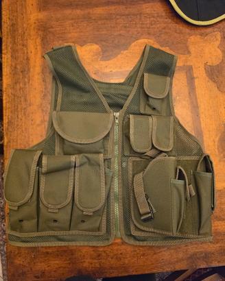 gilet tattico soft air verde militare