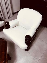 SALOTTO DIVANO 2 POLTRONE E TAVOLINO