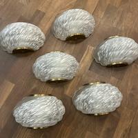 6 applique conchiglia Murano