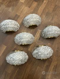 6 applique conchiglia Murano