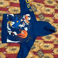 Felpa nuova Sonic BluKids originale con cappuccio