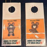 2 adesivi Coca Cola Olimpiadi 1980
