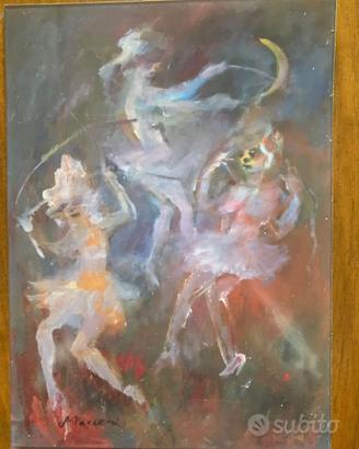 “Danza” Mino Maccari olio su tavola 55 x 40