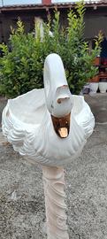 Cigno in ceramica bianca 