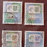 Lotto 4 francobolli (marche da bollo)