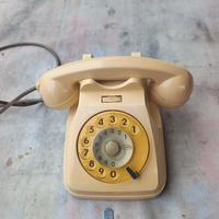 telefono a disco s62 vintage color panna originale