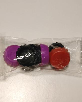 6 tappi in silicone per bottiglie di vetro, nuovi