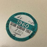 Bollo moto Vespa 1960 targa Pisa