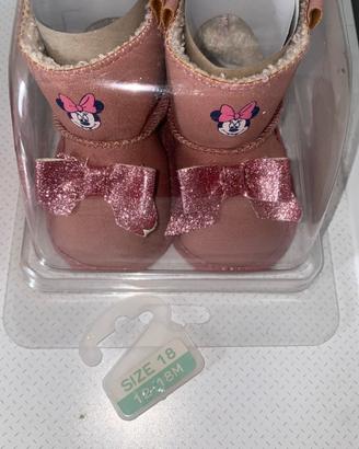 stivaletti per neonati rosa con Minnie.