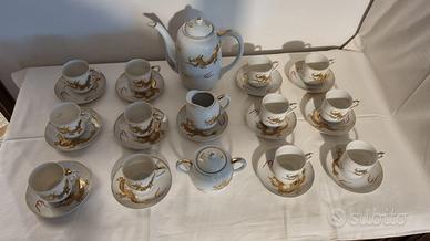 Set caffè Dragonware litofania Geisha - 12 pers.