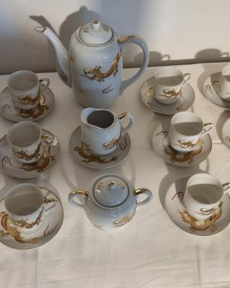 Set caffè Dragonware litofania Geisha - 12 pers.