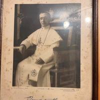 Quadro con firma autografata Benedetto XV