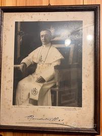 Quadro con firma autografata Benedetto XV