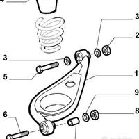 Braccio sopspensione posteriore.alfa spider gtv916