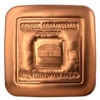 Lingotto da 500 grammi di rame certificato