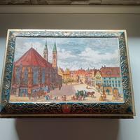 scatola di latta decorata