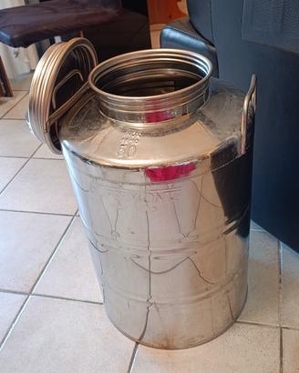 Fusto olio acciaio inox 50 litri supermonte