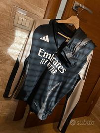 Tuta completa grigia real madrid x adidas