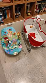 Culla reclinabile, sdraietta, seggiolino isofix