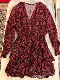 Abito Zara M rosso e nero nuovo