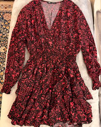 Abito Zara M rosso e nero nuovo