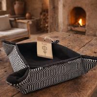 Cestino sardo artigianale tessuto bisaccia