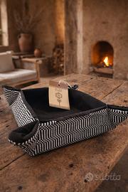 Cestino sardo artigianale tessuto bisaccia