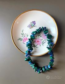 Bracciale pietre dure malachite lapislazzuli