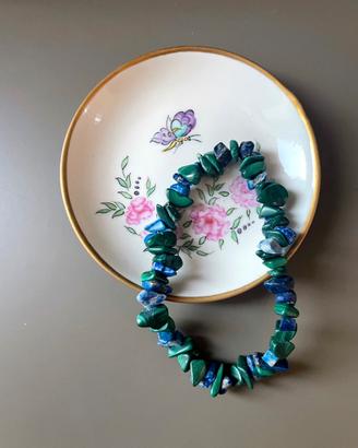 Bracciale pietre dure malachite lapislazzuli