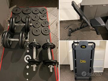 Home Gym: Tapis Roulant + 71 kg Pesi + Panca
