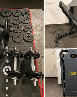 Home Gym: Tapis Roulant + 71 kg Pesi + Panca