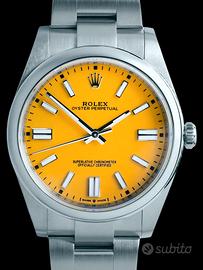 Rolex OP 41 124300 giallo nuovo 12/2021 full set